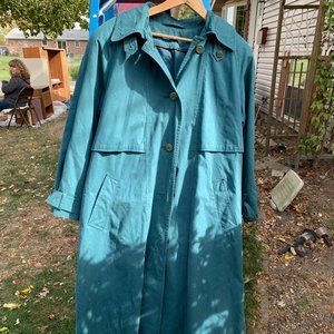 Vintage Turquoise Trench Coat - OBO